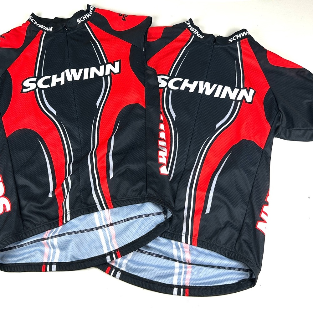 Schwinn Cycling Jersey Set 2 Racing Men’s Large Short Sleeve Pullover 1/2 Zip